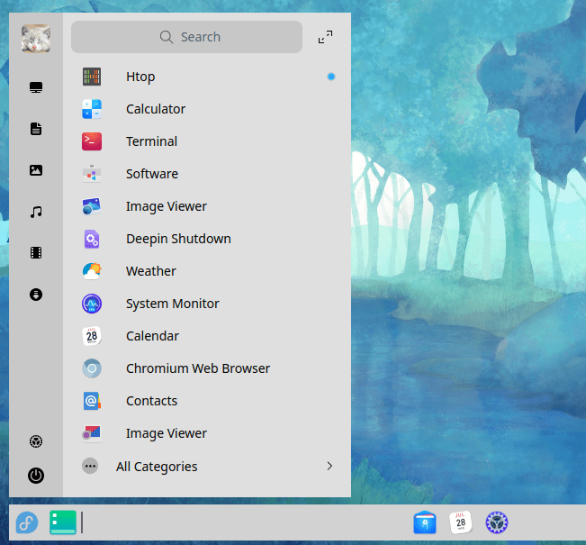 12. deepin app menu