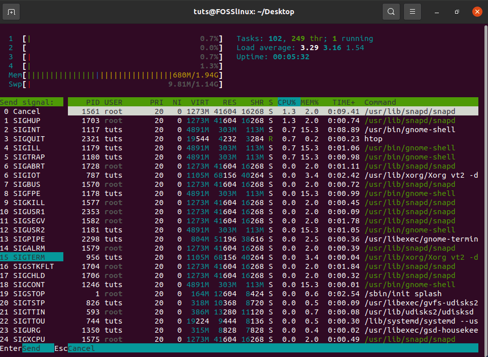 6. ubuntu htop