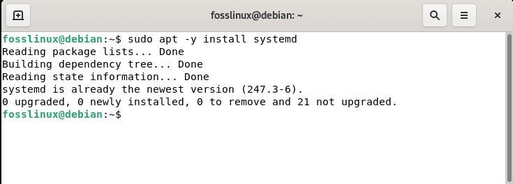 apt install systemd