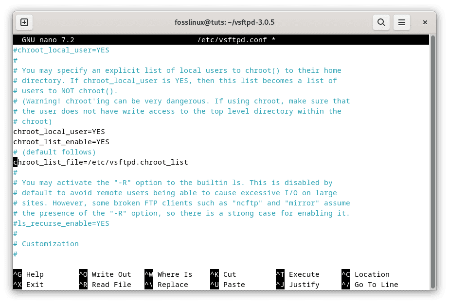 chroot users for local isolation