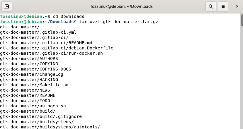 extract gtk doc master