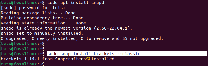 install brackets