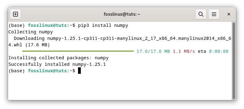 install numpy