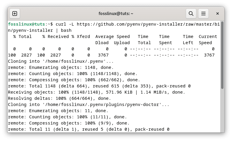 install python environment