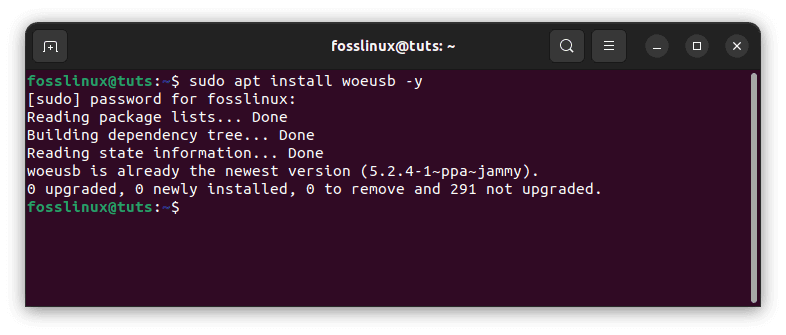 install woeusb cli