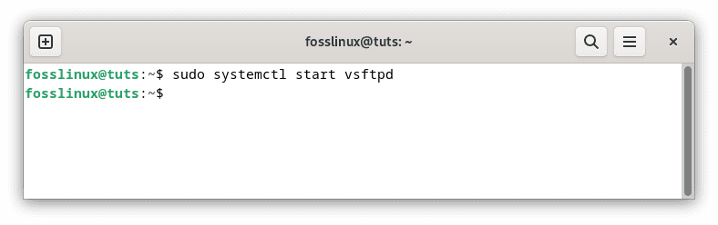 start vsftpd server